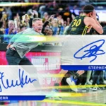 Dual auto carte NBA Curry warriors